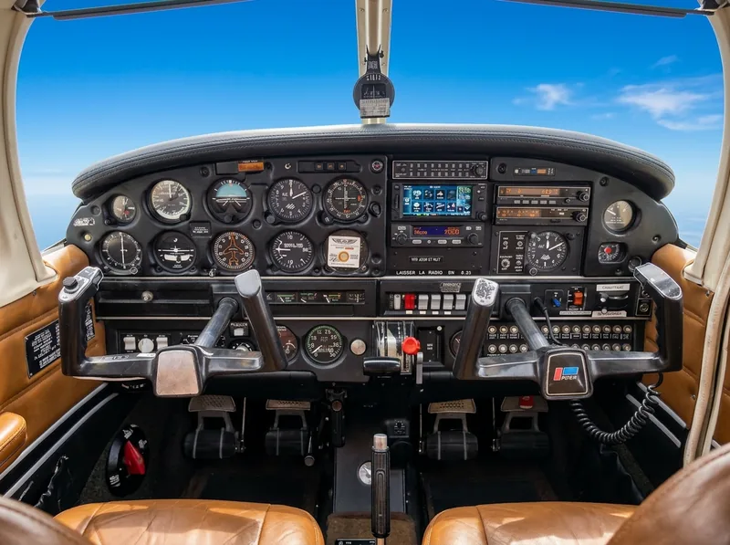 Piper PA28 F-GSUV quatre places, disponible à la location pour les pilotes du club